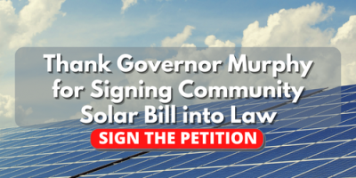 Thank Governor Murphy for Signing Community Solar Bill into Law
