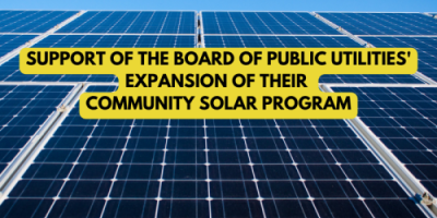 Board of Public Utilities' Expansion of their Community Solar